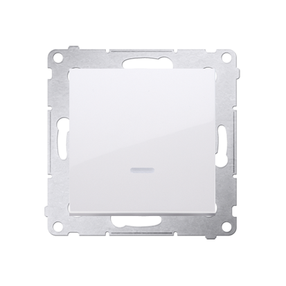 Simon 54 Premium Blanc Interrupteur unipolaire avec témoin d'allumage par LED (modulaire) connecteurs rapides, DW1ZL.01/11